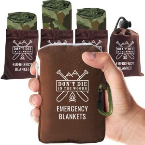 World's Toughest Emergency Blankets | 4 Pack Extra Large Thermal Mylar Foil Space Blanket Heat Sheets For Hiking, Marathon Running, First Aid Kits, Prepper, Bug Out & Outdoor Survival Gear